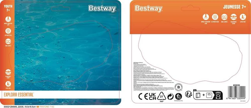 Bestway plaukimo ir nardymo kaukė AQUANAUT 22039
