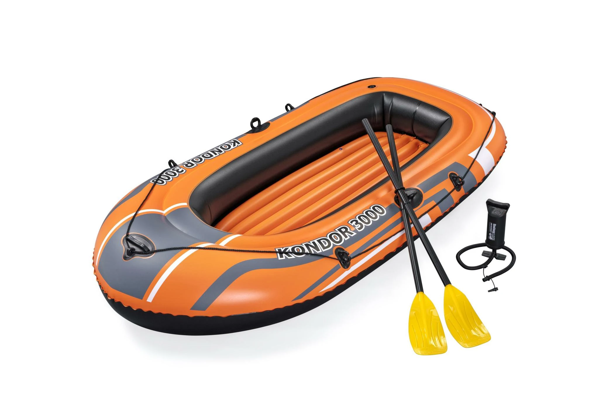 Bestway® pripučiama valtis skirta 2 suaugusiems ir vaikui Kondor 3000 rinkinys, 232 x 115 x 36 cm