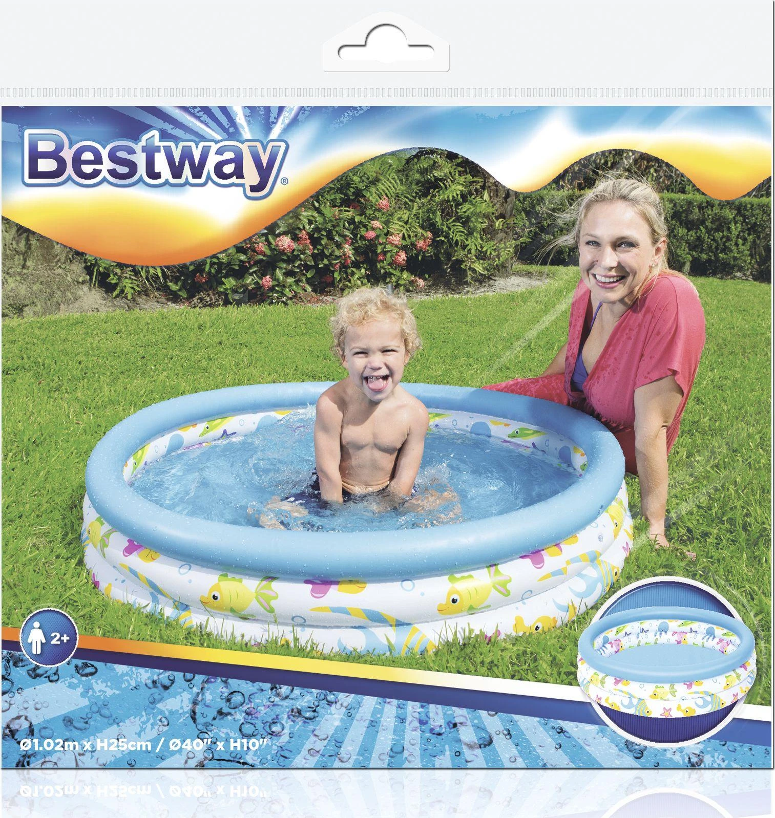Bestway pripučiamas baseinas Žuvytės 102x25cm (51008)
