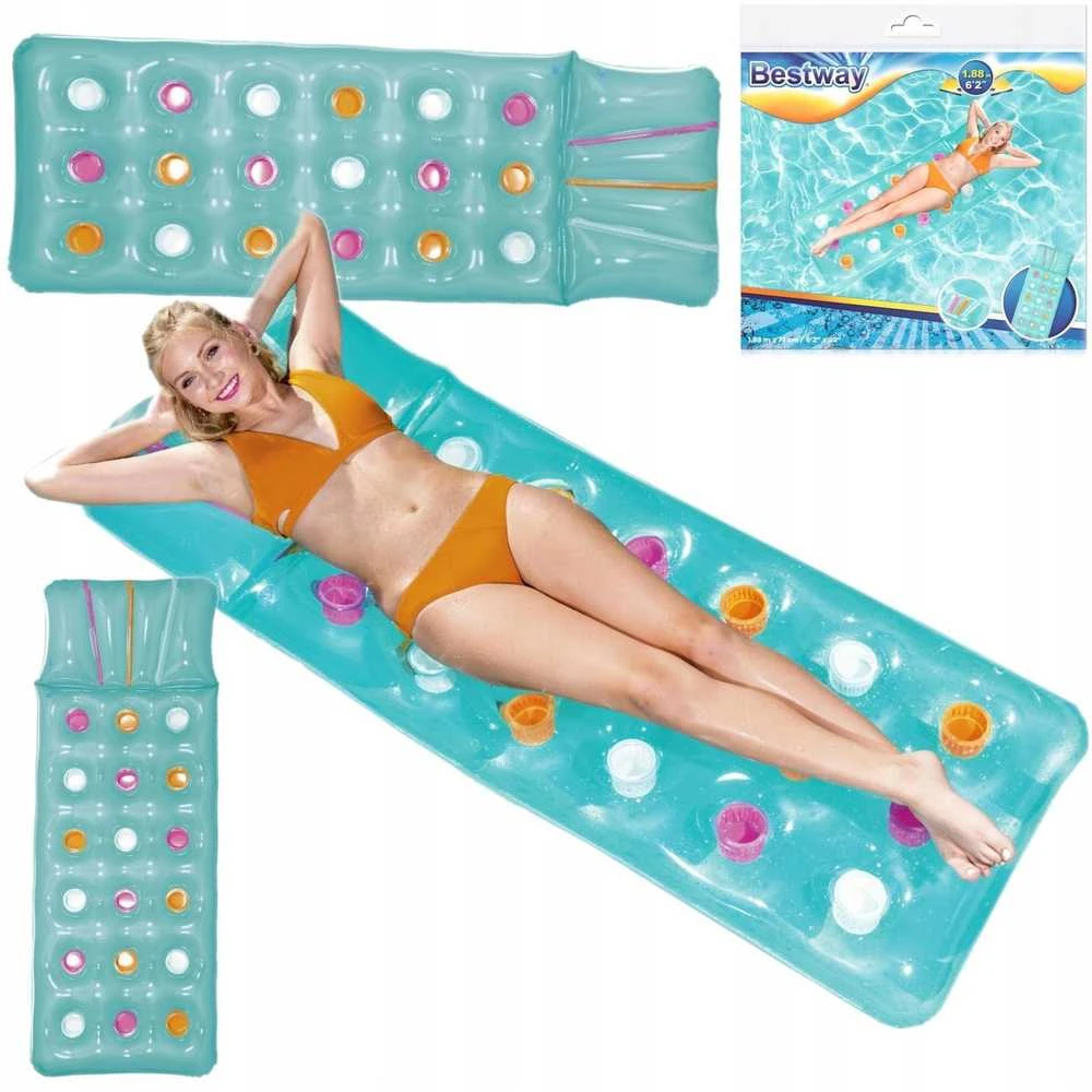 Bestway Pripučiamas čiužinys plaukimo čiužinys baseino šezlongas KUBISPORT 188x71 cm