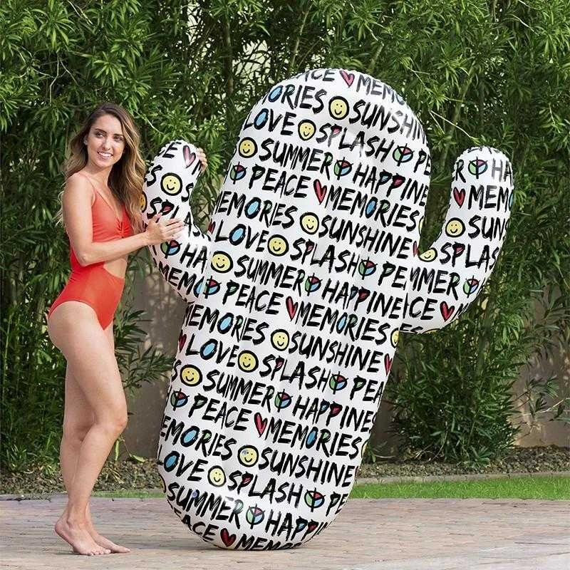 BESTWAY pripučiamas čiužinys Summer Quotes Kaktusas, 1.85mx 1.55m, 43260