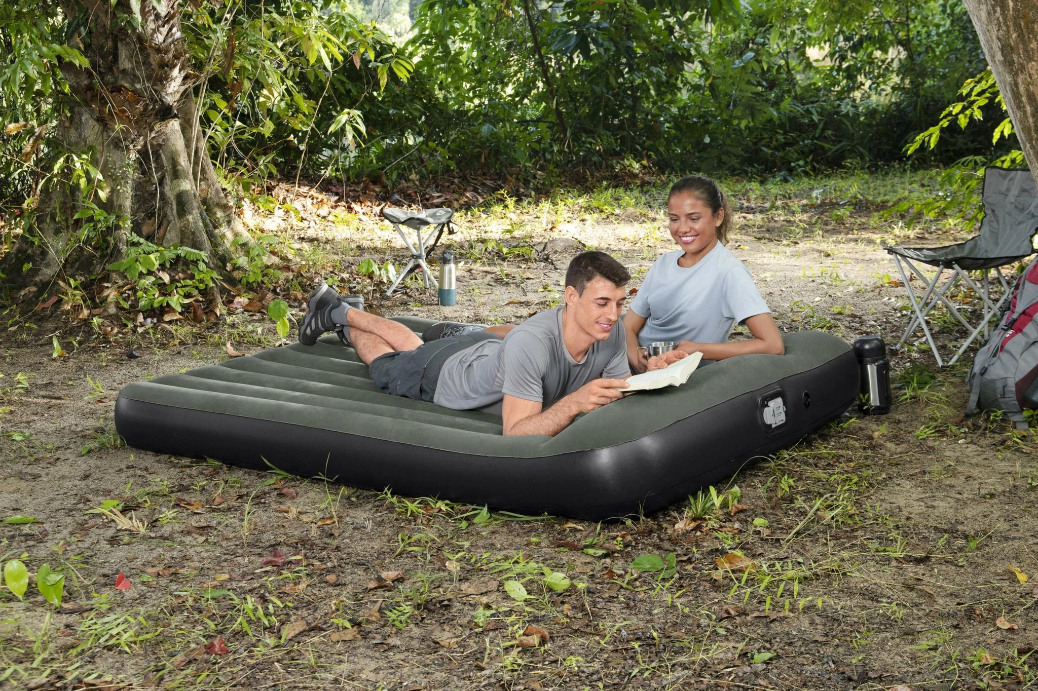 Bestway Pripučiamas čiužinys Tritech Airbed Queen su integruota pompa 67930 2.03m x 1.52m x 30cm