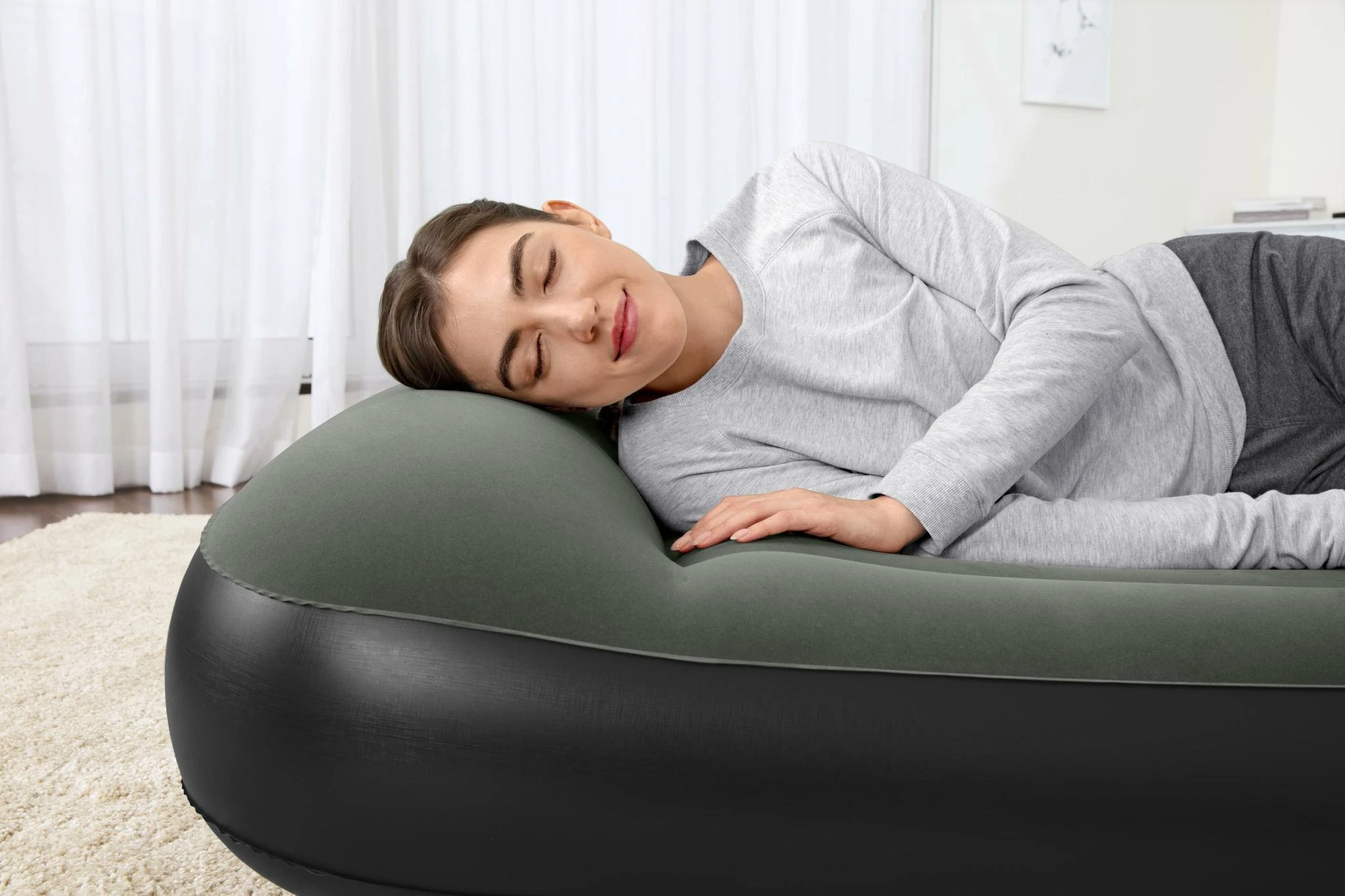 Bestway Pripučiamas čiužinys Tritech Airbed Queen su integruota pompa 67930 2.03m x 1.52m x 30cm