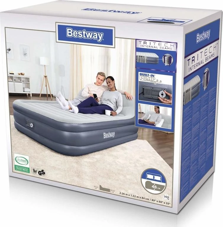 Bestway pripučiamas čiužinys su pompa 226 x 152 x 84 cm Bestway 67923