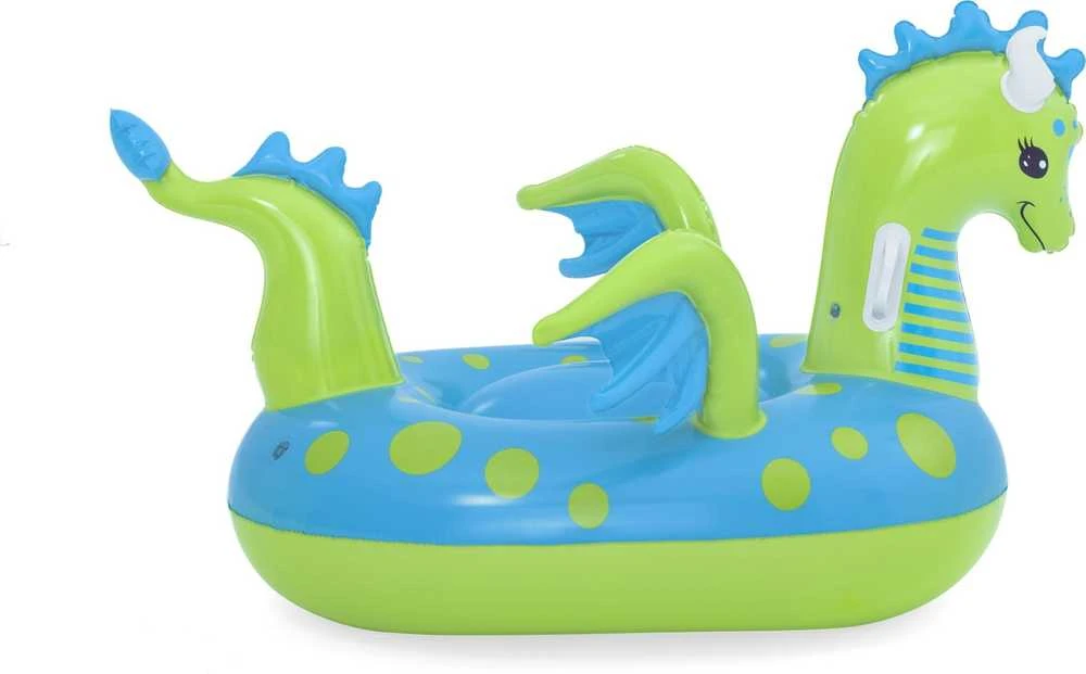 Bestway Fantasy Dragon Ride-On, Mėlyna, Žalia, Plaukiojantis plūduras, Raštas, 3 metai, Berniukams/mergaitėms, 45 kg