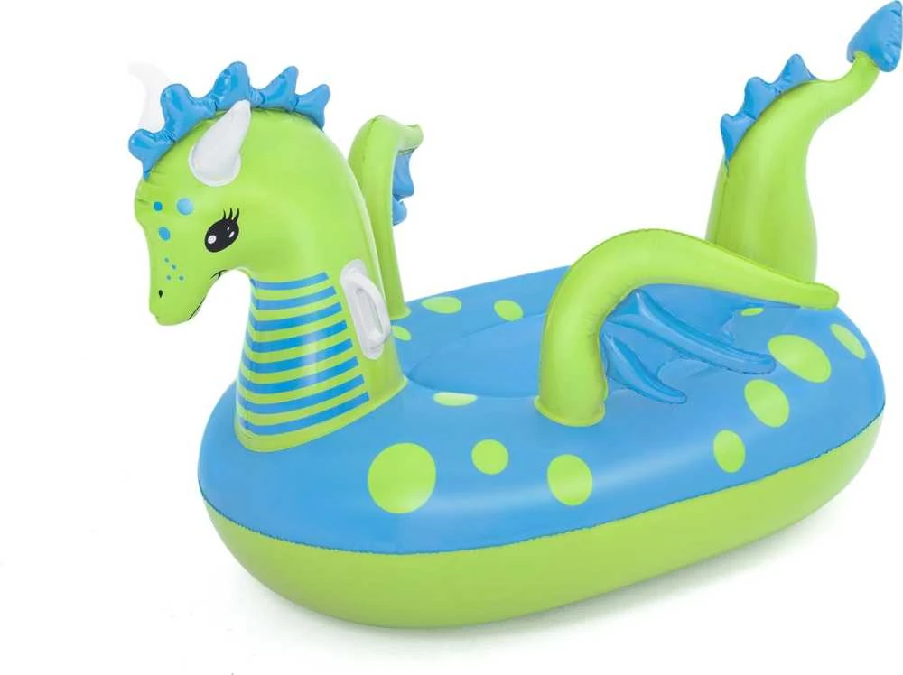Bestway Fantasy Dragon Ride-On, Mėlyna, Žalia, Plaukiojantis plūduras, Raštas, 3 metai, Berniukams/mergaitėms, 45 kg