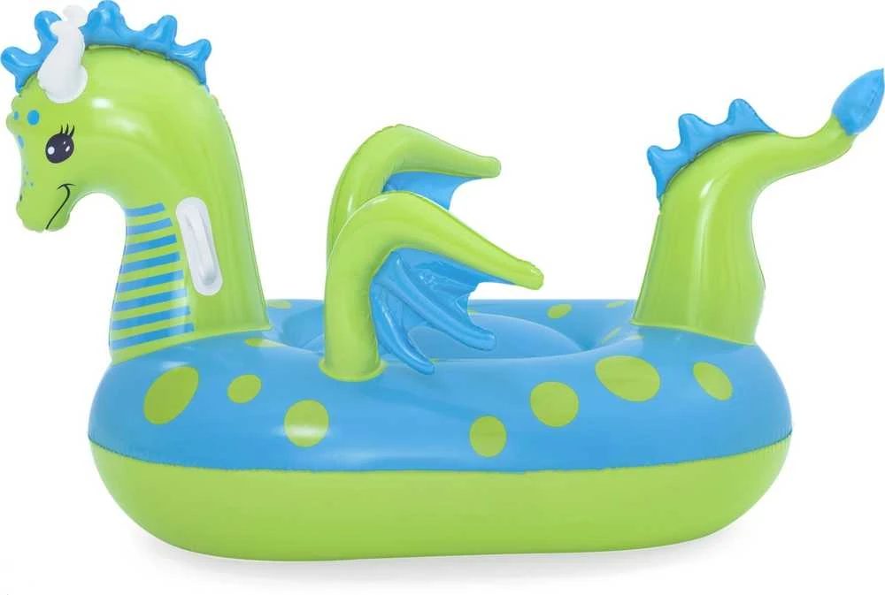 Bestway Fantasy Dragon Ride-On, Mėlyna, Žalia, Plaukiojantis plūduras, Raštas, 3 metai, Berniukams/mergaitėms, 45 kg