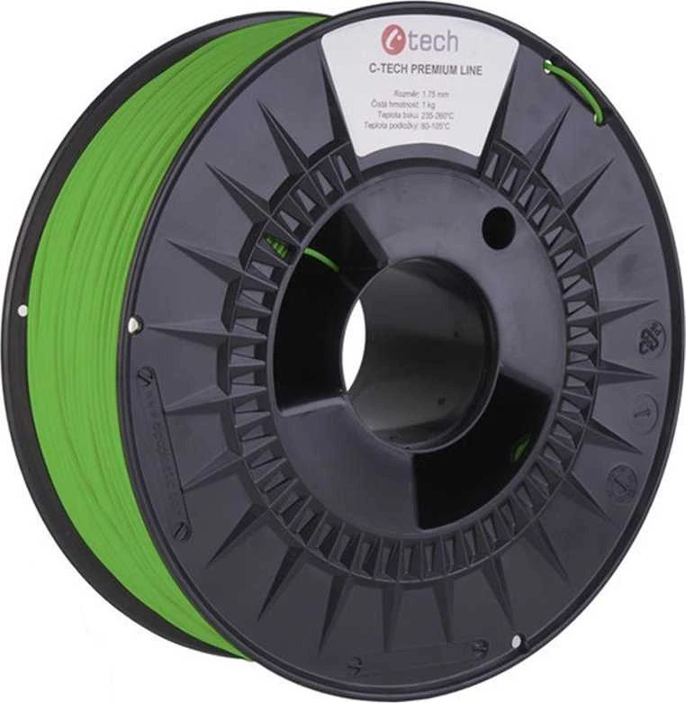 Filament 3D C-TECH PREMIUM LINE ABS RAL6038 1,75mm, 1kg Luminous žalias