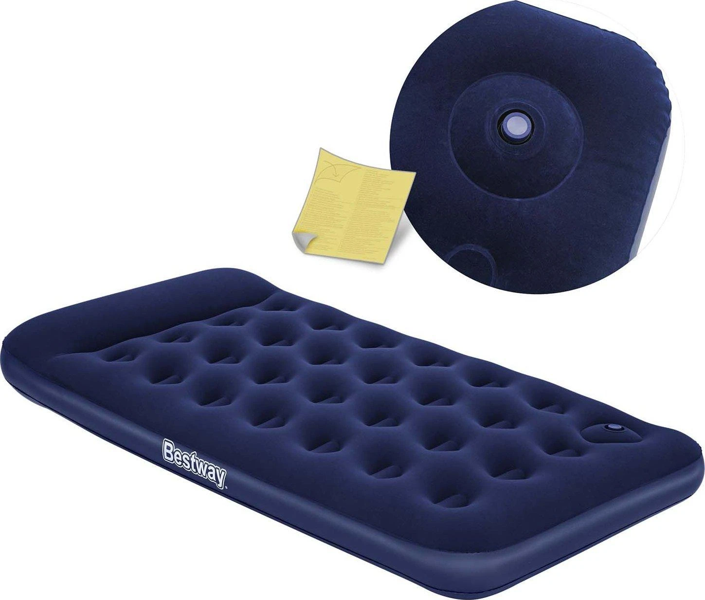 Bestway Pripučiamas vienvietis čiužinys su įmontuota kojine pompa ir pagalve 185x99x28cm 67224