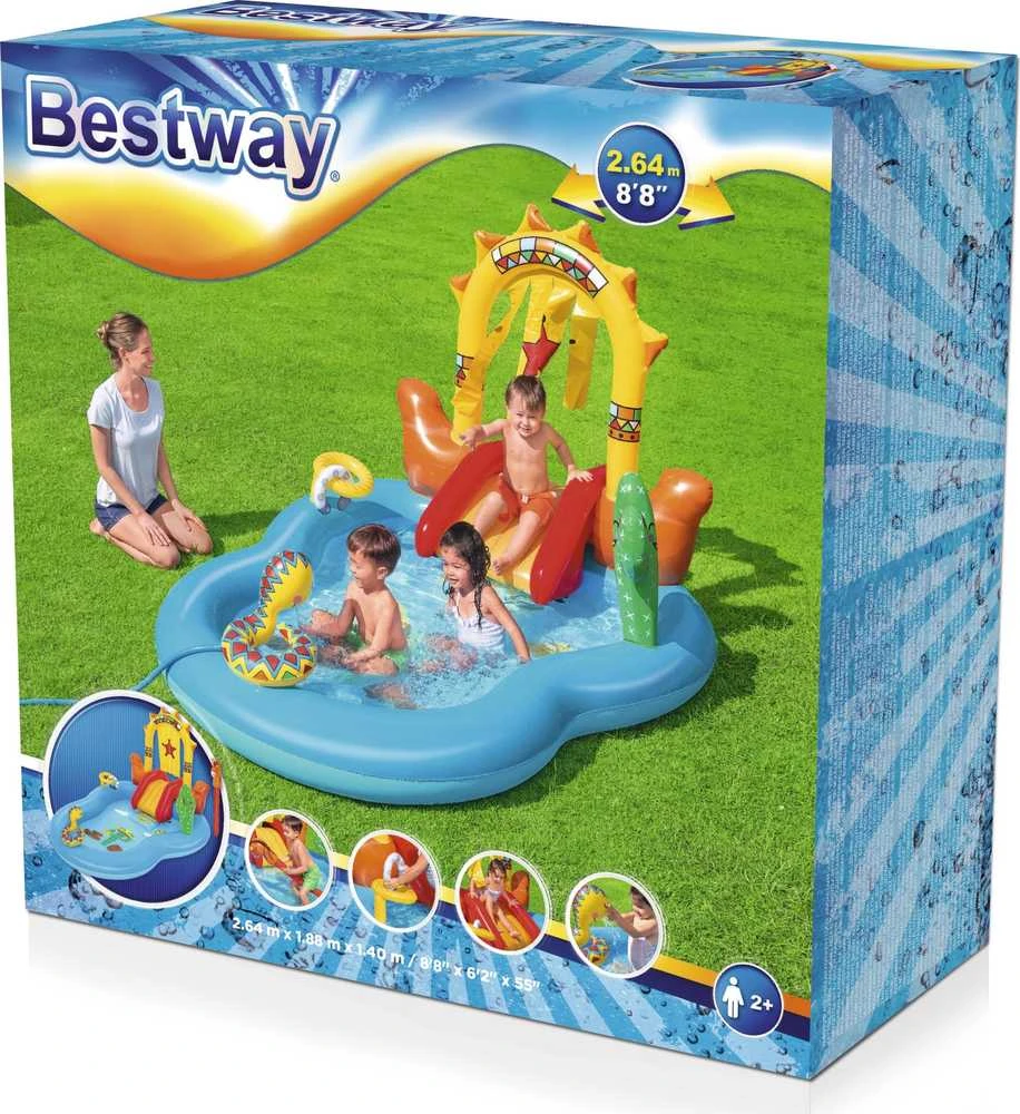 Bestway Pripučiama žaidimų aikštelė su čiuožykla 264x188x140 cm