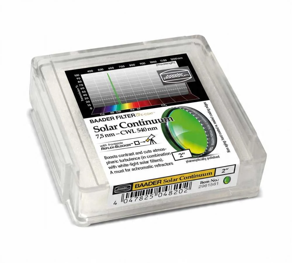 BETA Filtras Baader Planetarium 7.5 nm Solar Continuum (540 nm) 2''