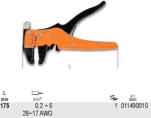 BETA Laidų nužievinimo replės, Z MECHANIZMEM TNĄCYM 1149F