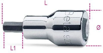 Beta Tools Nasadka trzpieniowa imbusowa hex 1/2'' H5 x 58mm (920PE-5)
