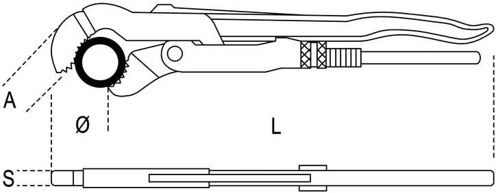 Santechninės replės Beta 378-410; 410 mm