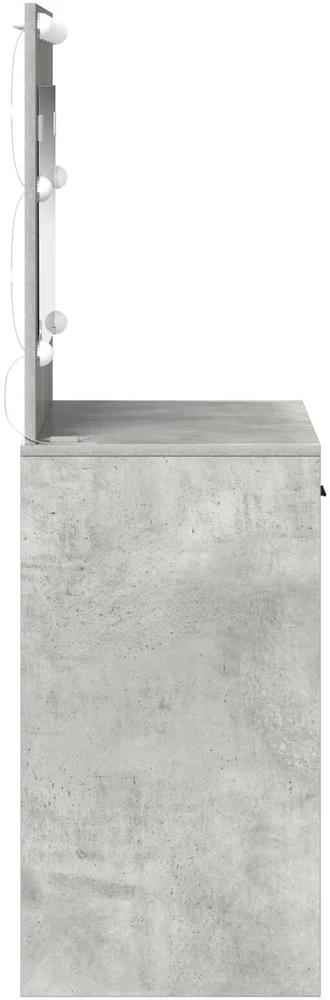 Makiažo stalas Betono pilka 78,5 x 41 x 135 cm Apdirbta mediena