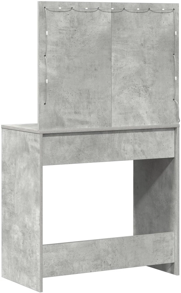 Makiažo stalas Betono pilka 78,5 x 41 x 135 cm Apdirbta mediena