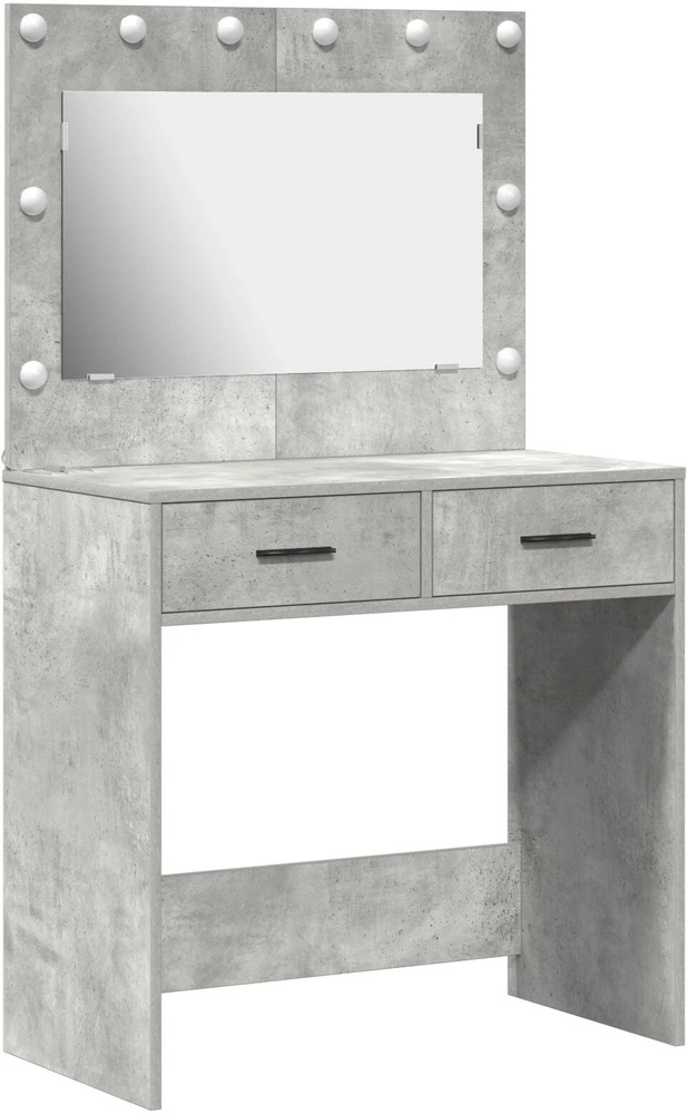 Makiažo stalas Betono pilka 78,5 x 41 x 135 cm Apdirbta mediena