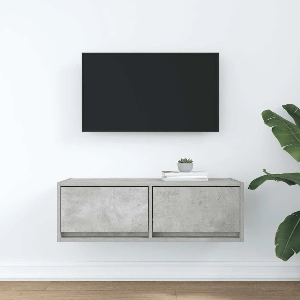 TV staliukas Televizoriaus spintelė, betono, 80x31x25,5cm, apdirbta mediena
