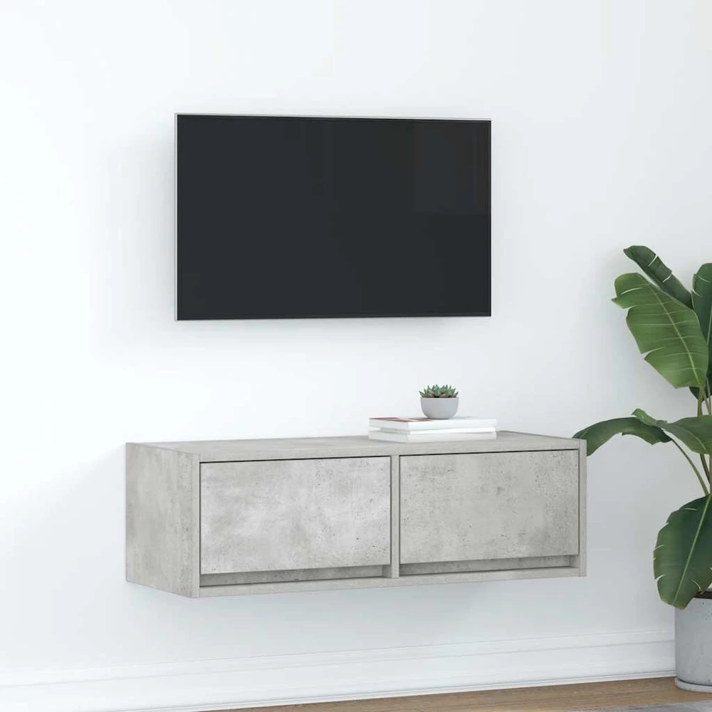 TV staliukas Televizoriaus spintelė, betono, 80x31x25,5cm, apdirbta mediena