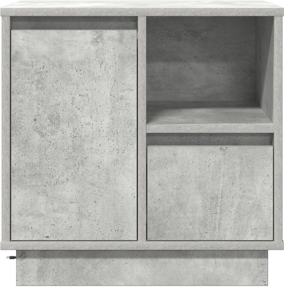 Šalia lovos spintelė 2 vnt. Betono pilka 50 x 34,5 x 50 cm