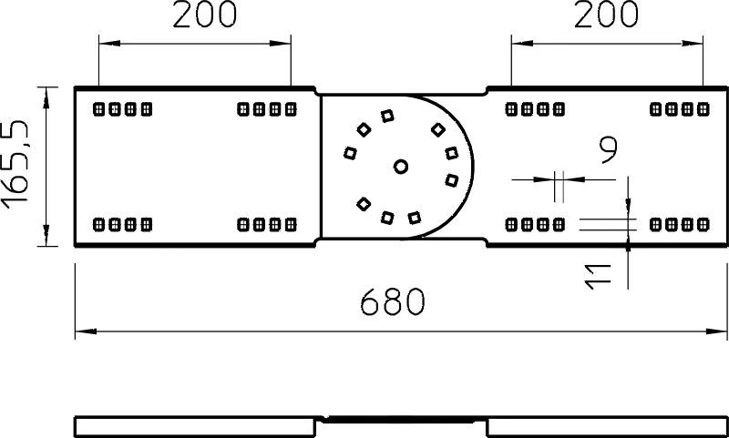 Bettermann Kabelinių kopėčių šarnyrinė jungtis 160mm WRGV 160 FS (6227953)