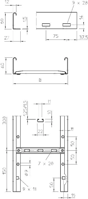 Bettermann Kabelinė kopėčios 400 x 60mm LG 640 NS 3000FS (6208512)