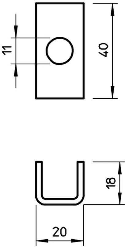 OBO Bettermann Bettermann tarpiklis trapecijos formos profiliams DS 4 FS (6416551)