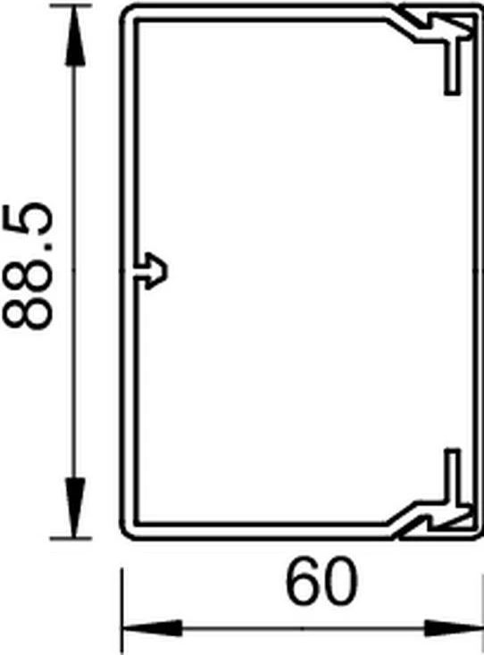 OBO Bettermann 6022006 Montavimo kanalas 90x60 WDK60090GR pilkas 6022006 /2m/