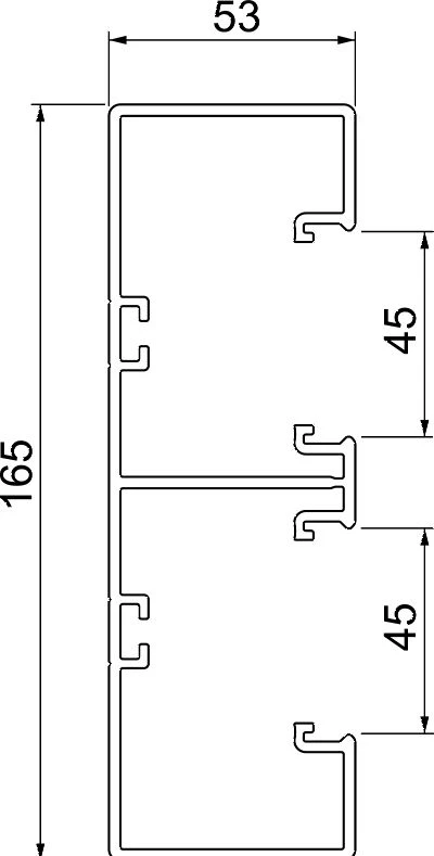 OBO Bettermann GK-53165RW PO palangės kanalu