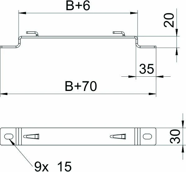 OBO Bettermann KLAMRA DBL G 20 SZR.300MM FS