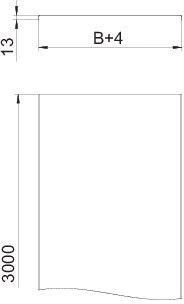 Bettermann Padėklo dangtis 100 mm DRLU 100 DD 3 m (6052643)