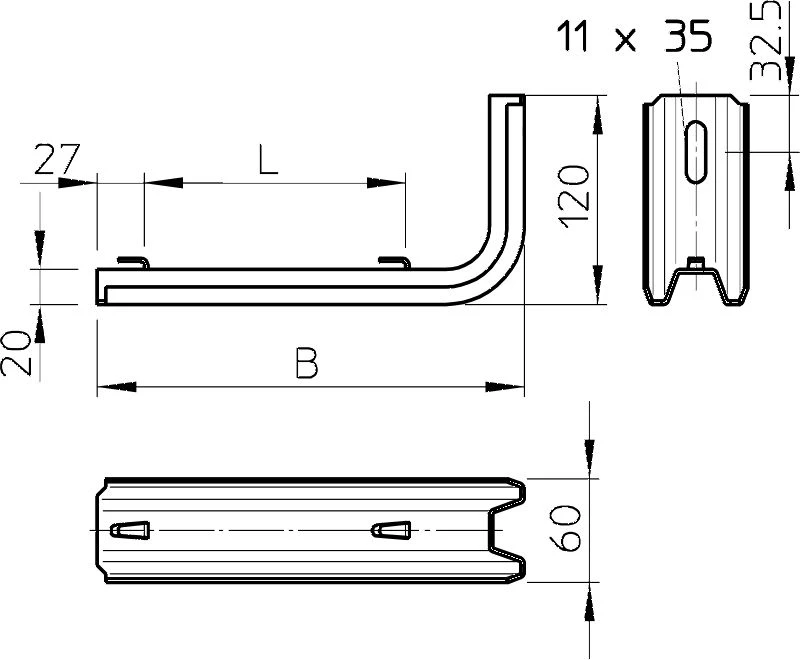 OBO Bettermann Konsol TPSAG-145 100 mm fzs