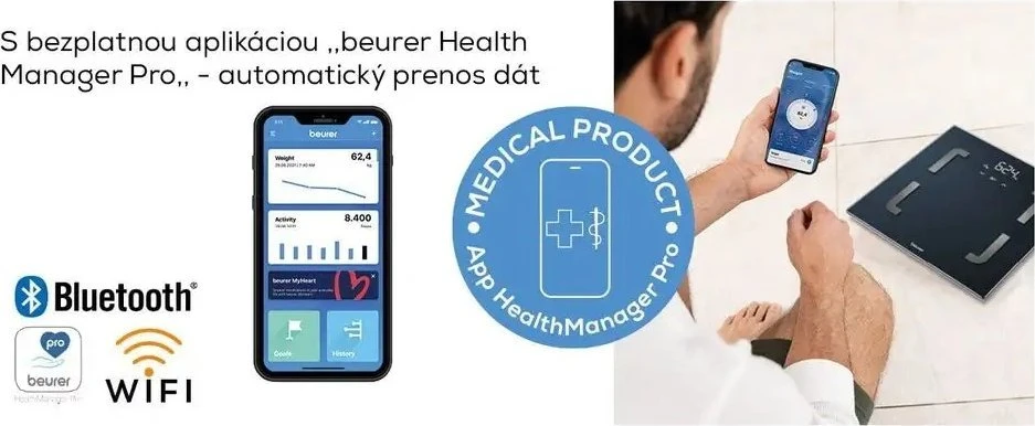 Svarstyklės Beurer diagnostic scale BF 880 WIFI (juodas)