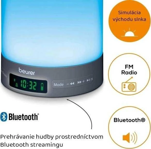 Sieninis šviestuvas Beurer WL 50 žadinimo lempa – 3 metų garantija