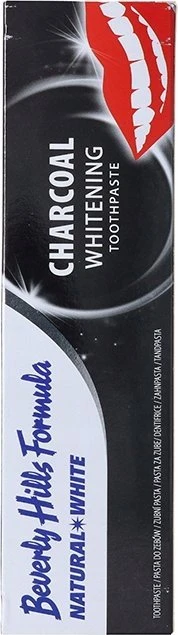 Beverly Hills Natural Baltas Charcoal Whitening Toothpasta balinamoji dantų pasta su aktyvuota anglimi 100ml