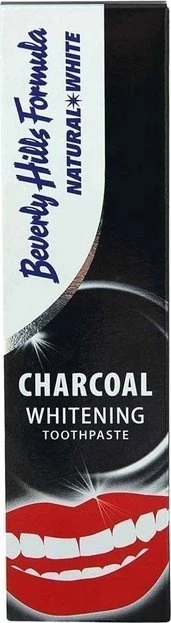 Beverly Hills Natural Baltas Charcoal Whitening Toothpasta balinamoji dantų pasta su aktyvuota anglimi 100ml