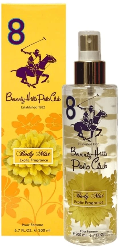 Beverly Hills Polo Club No.8 egzotiškų kvapų kūno purškiklis, 200 ml