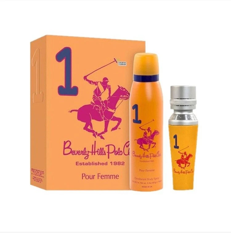 Dovanų rinkinys „Beverly Hills Polo Club“: 1982 m. – „Sport 1“ kvepalai moterims, 50 ml + 1982 m. – „Sport 1“ antiperspirantas-dezodorantas, purškiklis moterims, 150 ml