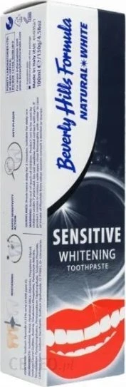Beverly Hills Natural Baltas Sensitive Violetinė Dantų balinanti dantų pasta padidėjusio jautrumo dantims 100ml