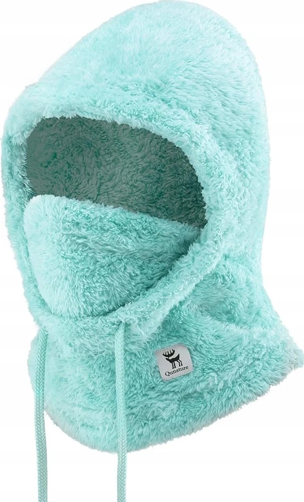 Qunature Arctic Velvet Ski Balaclava Size L - mėtų spalvos