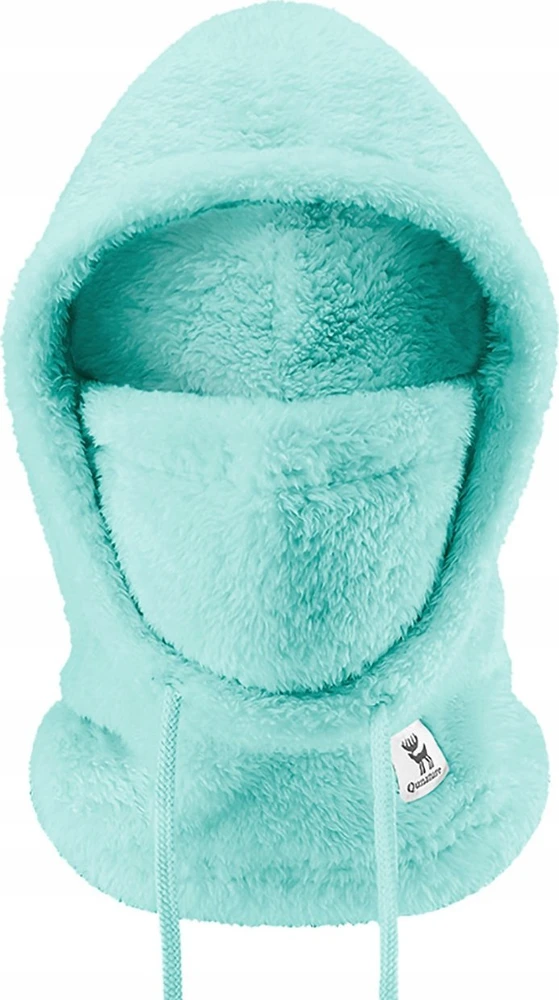 Qunature Arctic Velvet Ski Balaclava Size L - mėtų spalvos