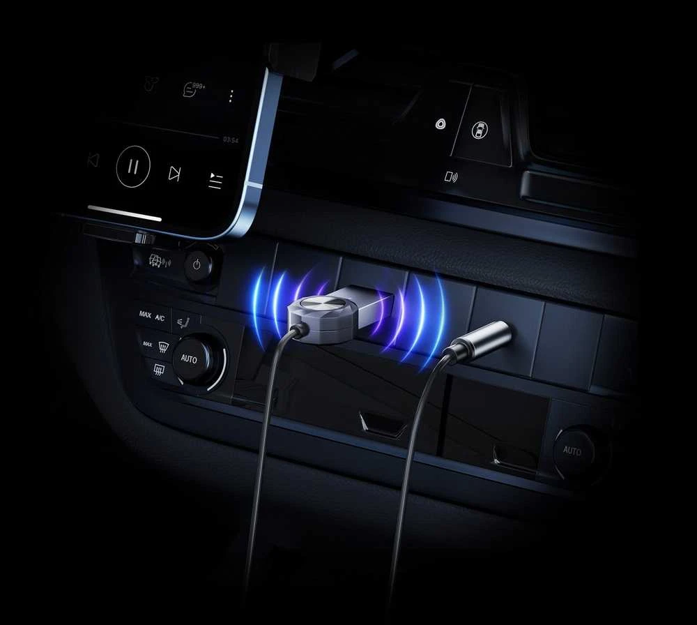 Belaidis garso adapteris 3MK garso „Bluetooth“ adapteris, 3,5 mm lizdas, 2 įėjimai, 1 lizdas