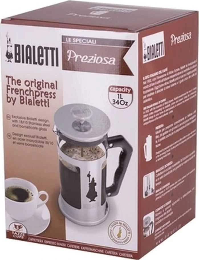 Arbatinukas - Bialetti 1 L Rankinis Vakuuminis, Juodas