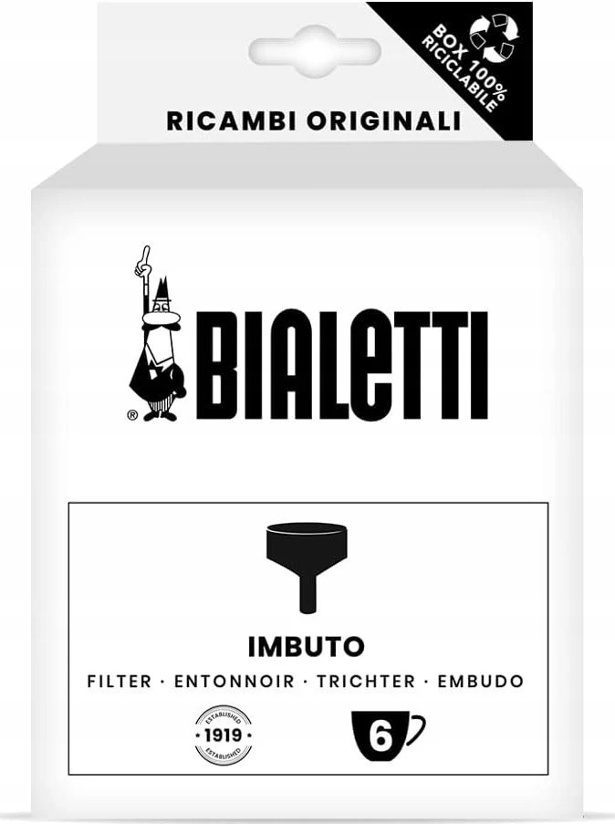 Bialetti Bialetti – 9tz aliuminio kavos virimo aparatų pakaitinis piltuvas