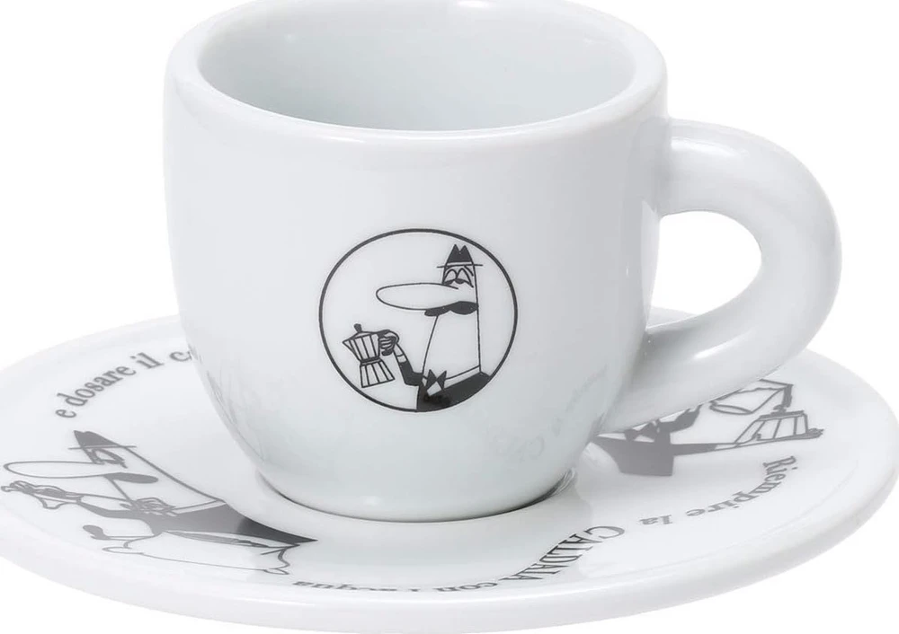 4 espreso puodelių rinkinys BIALETTI CAROUSEL Porcelianas 4x 50 ml Baltas
