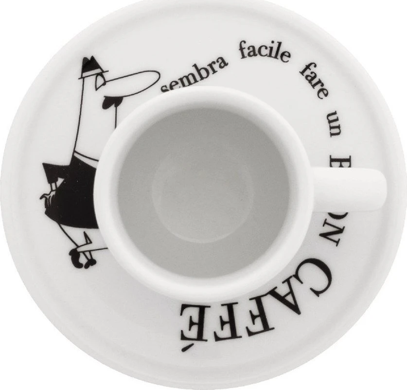 4 espreso puodelių rinkinys BIALETTI CAROUSEL Porcelianas 4x 50 ml Baltas