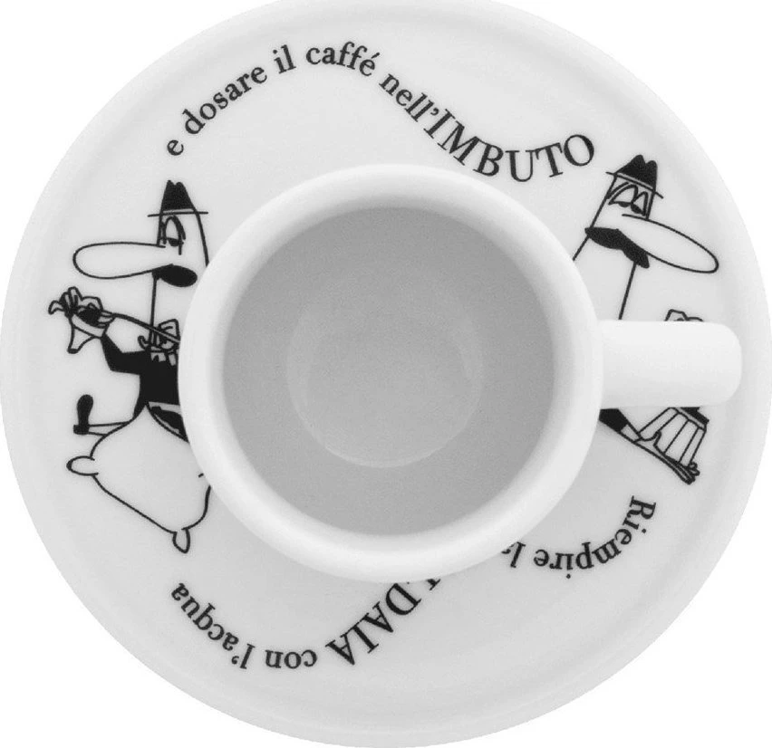 4 espreso puodelių rinkinys BIALETTI CAROUSEL Porcelianas 4x 50 ml Baltas