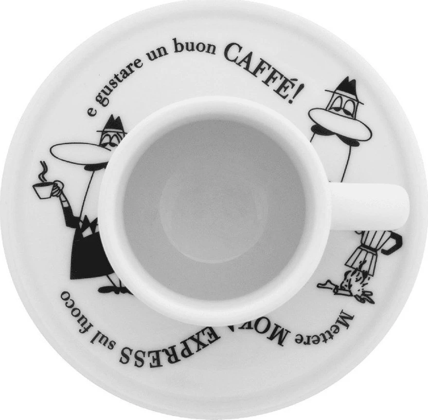 4 espreso puodelių rinkinys BIALETTI CAROUSEL Porcelianas 4x 50 ml Baltas