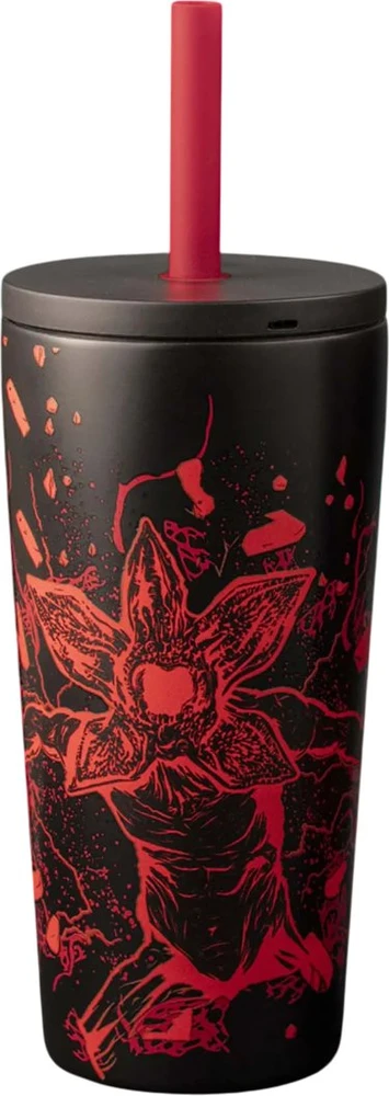 Bialetti - kelioninis puodelis su šiaudeliu „Stranger Things“, 600 ml - šviečia tamsoje