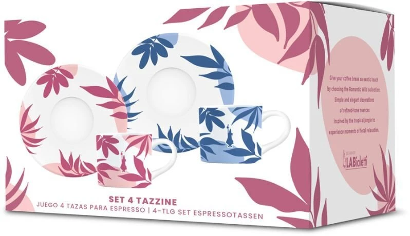 Bialetti - Primavera - 4 puodelių ir lėkštučių rinkinys